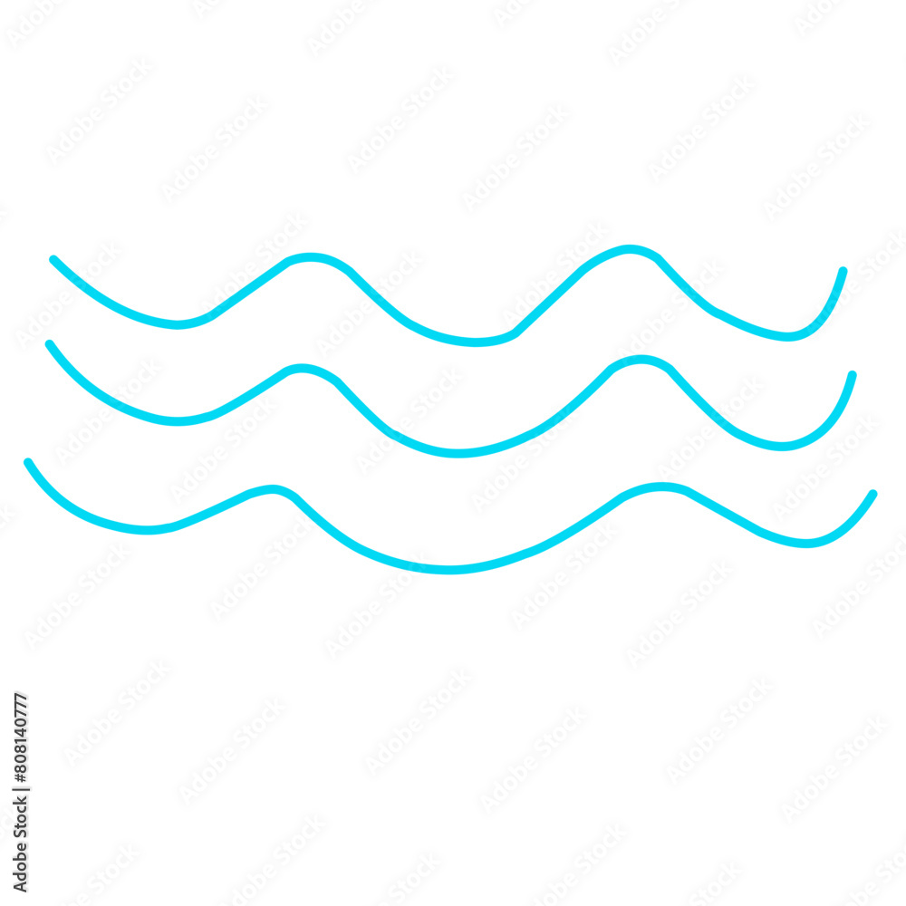 Sea water wave lines. Hand drawn vector ilustration Sea water wave lines. Hand drawn vector ilustration