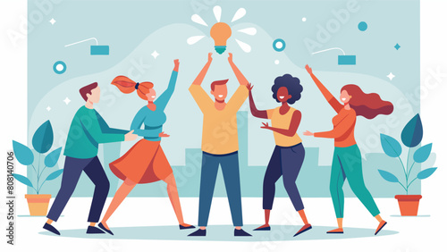 The uplifting energy in the room is palpable as the group collectively releases and heals through the power of movement and creativity.. Vector illustration