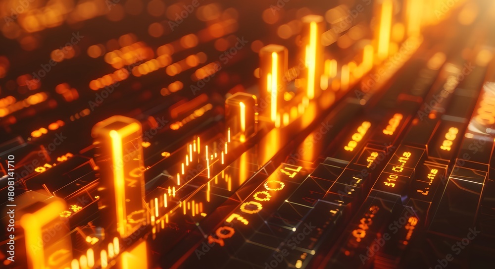 Gold bars and stock chart background. Gold bar, financial graph with rising line of gold growth on black screen. Gold bars and stock chart background. Gold bar, financial graph with rising line of gold growth on black screen.