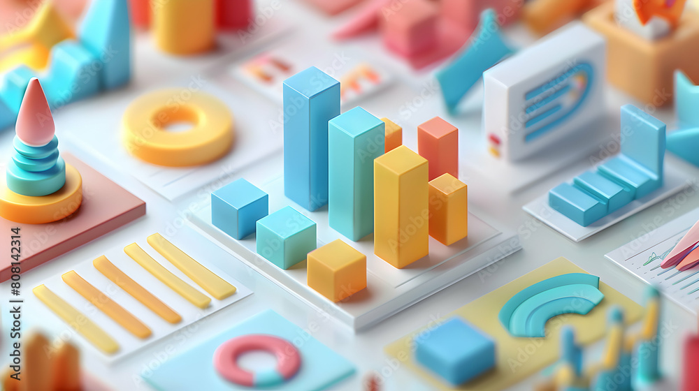 3D Flat Icon of Market Strategist Analyzing Earnings Season for Profitable Trading Strategies in Isometric Scene 3D Flat Icon of Market Strategist Analyzing Earnings Season for Profitable Trading Strategies in Isometric Scene