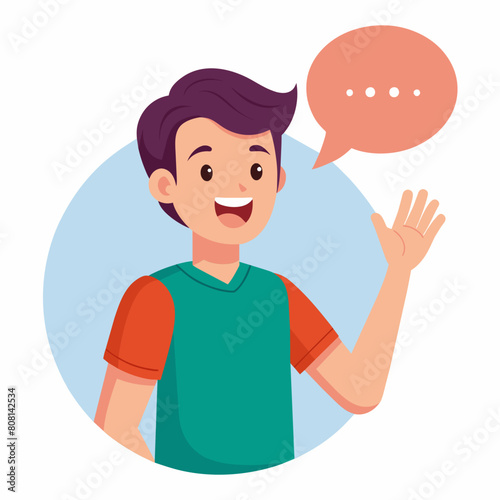 Rhetoric of the movement: Vector image of the speaker
