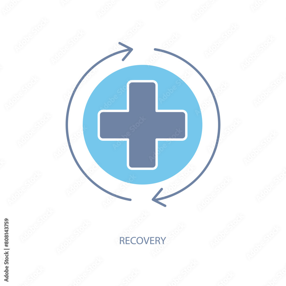 recovery concept line icon. Simple element illustration. recovery concept outline symbol design. recovery concept line icon. Simple element illustration. recovery concept outline symbol design.