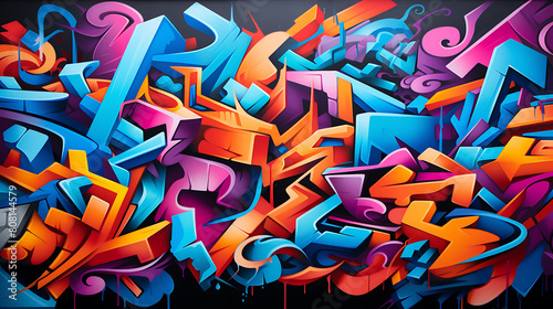 Produce an abstract background inspired by graffiti art.