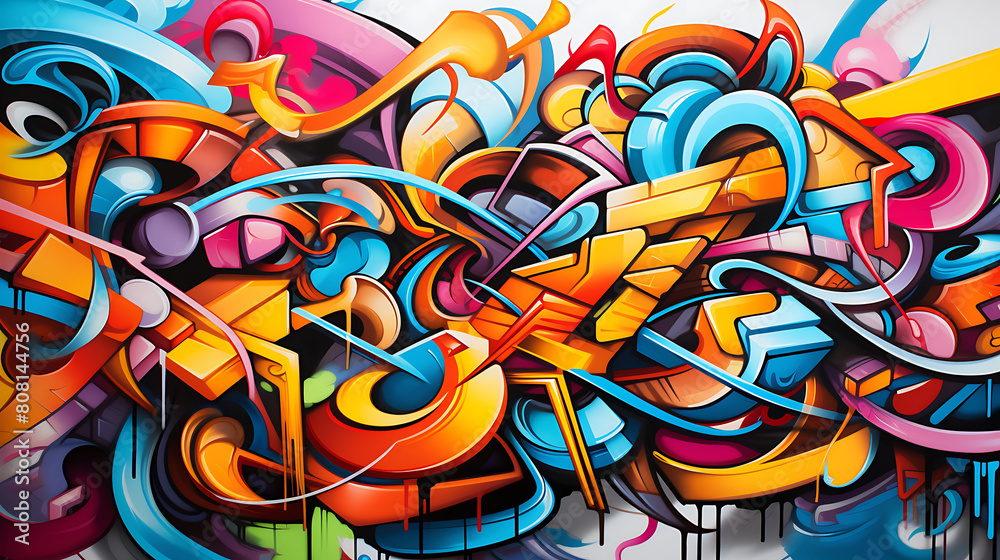 Produce an abstract background inspired by graffiti art.