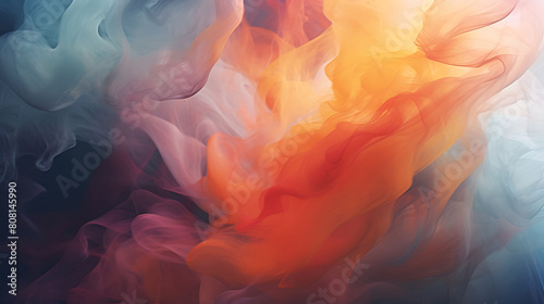 Produce an abstract background using swirling, smoky textures.