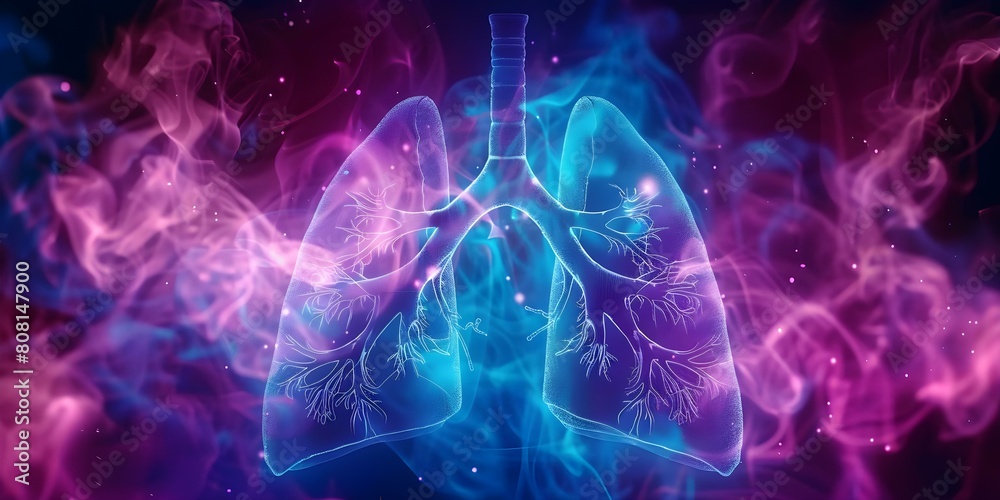 Illustrated Explanation of the Human Respiratory System: Featuring Lungs and Breathing Process. Concept Human Anatomy, Respiratory System, Illustrations, Lungs, Breathing Process