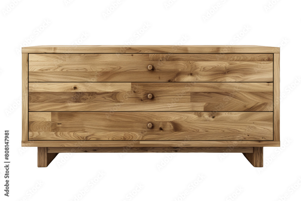 Beautiful wooden dresser against a neutral background. Perfect for interior styling inspiration.
