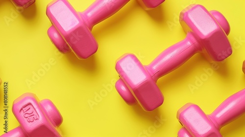 colorful dumbbells design pattern, gym and bodybuilding creative wallpaper concept