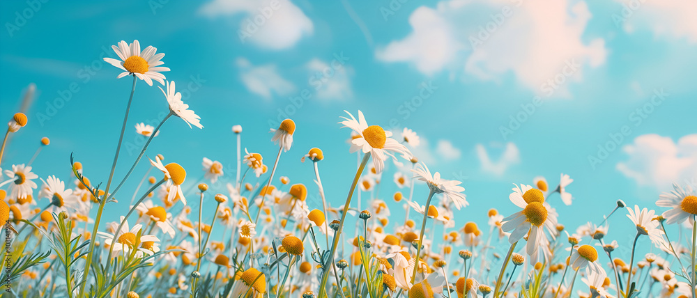 Flower field with vibrant color Flower field with vibrant color
