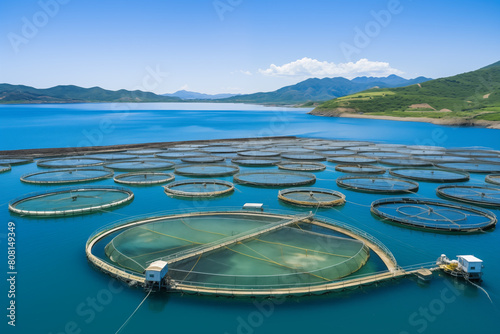 Aquaculture farm utilizing recirculating aquaculture system (RAS) technology photo