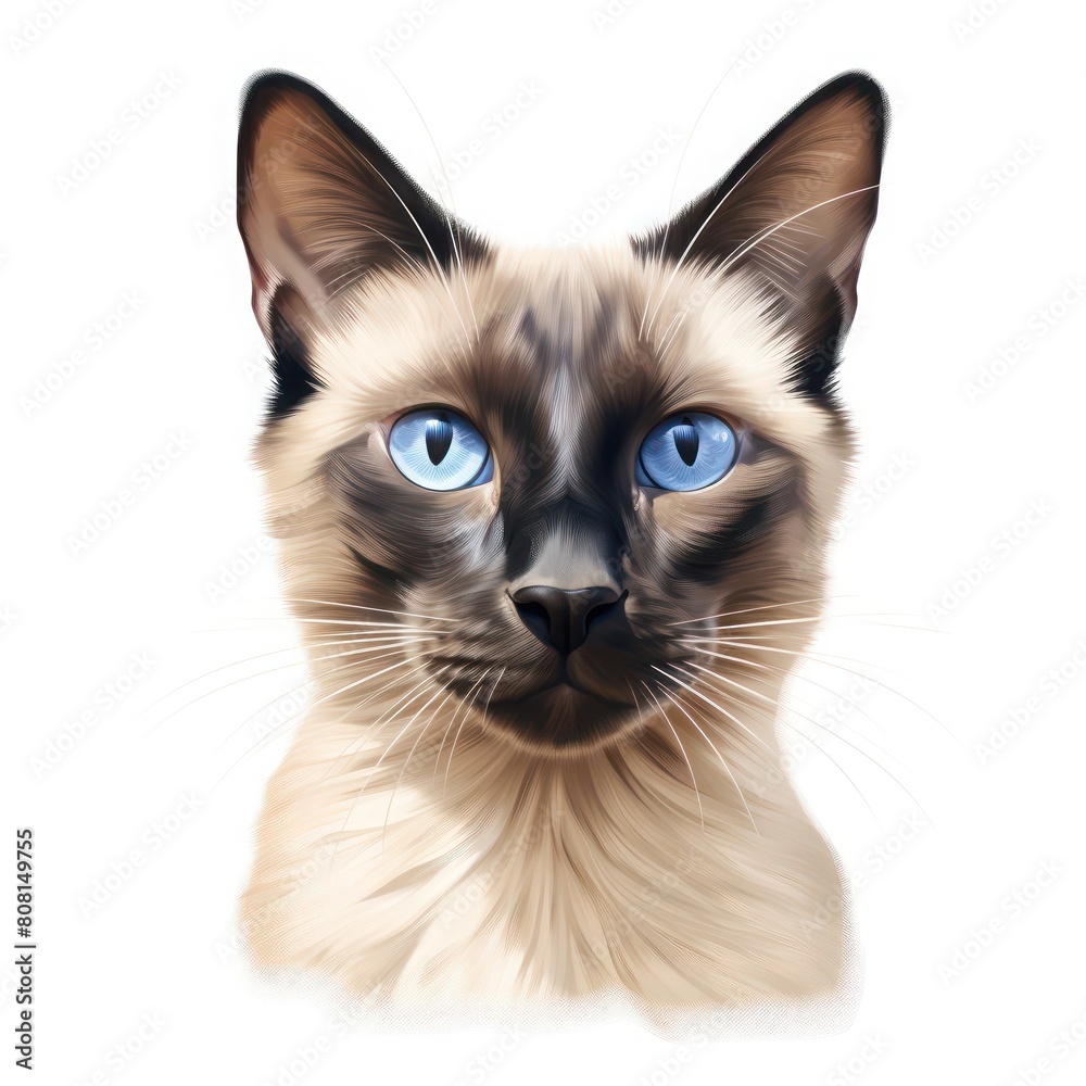 A close-up portrait of a shorthair cat with beautiful blue eyes A close-up portrait of a shorthair cat with beautiful blue eyes