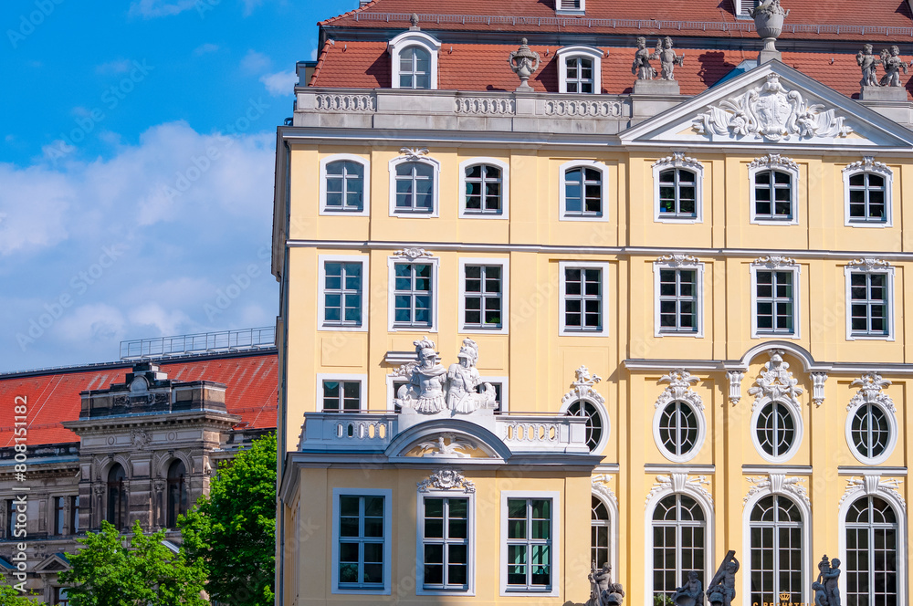 The Coselpalais, built in 1765, is one of the best-known baroque buildings in Dresden