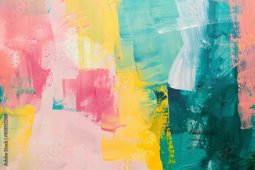 Beautiful abstract painting with vivid colors. Generative AI.