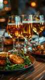 Exquisite Gourmet Restaurant Beer Pairing Dinner: Ultra Realistic Concept Matching Exquisite Dishes with Perfect Craft Beers