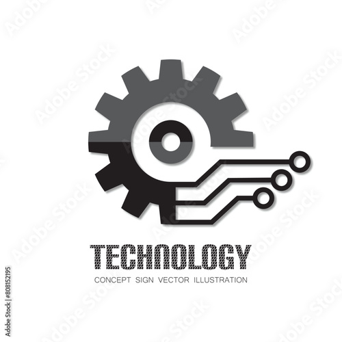 Artificial intelligence circuit line style. Machine learning design. Smart network digital technology. vector illustration