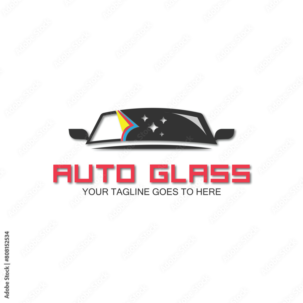 illustration vector graphic of auto glass logo design template , Perfect logo for business related to automotive industry illustration vector graphic of auto glass logo design template , Perfect logo for business related to automotive industry