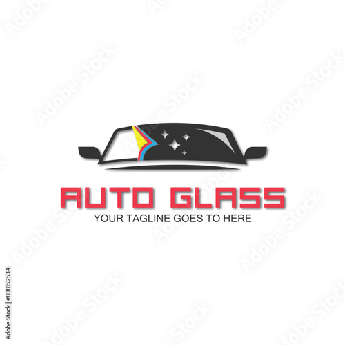 illustration vector graphic of auto glass logo design template , Perfect logo for business related to automotive industry