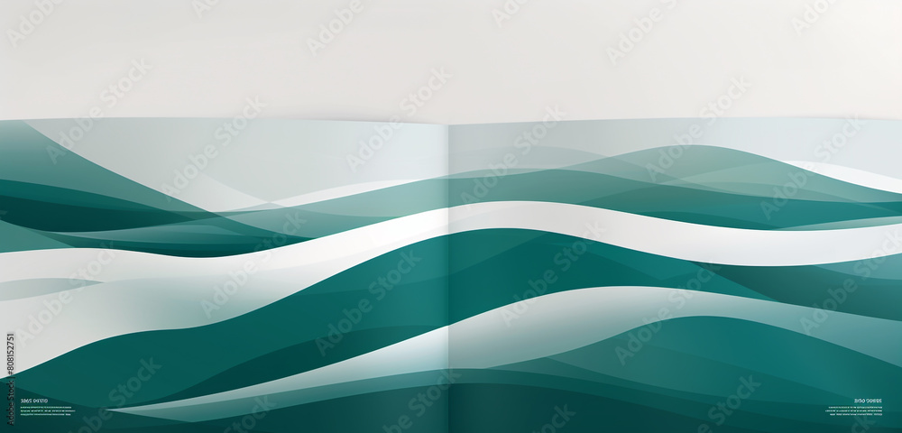 Contemporary brochure design in teal and white, perfect for minimalist and clean aesthetic presentations. Contemporary brochure design in teal and white, perfect for minimalist and clean aesthetic presentations.