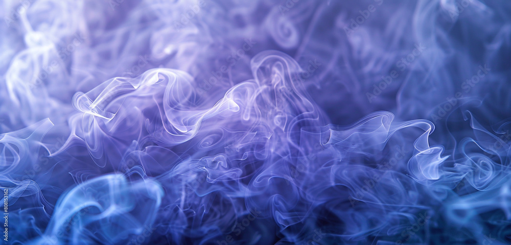 Fototapeta premium Dreamlike patterns formed by mystical periwinkle smoke for whimsical designs.