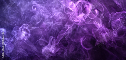 Violet smoke forms enchanting patterns, perfect for mystical and magical art.