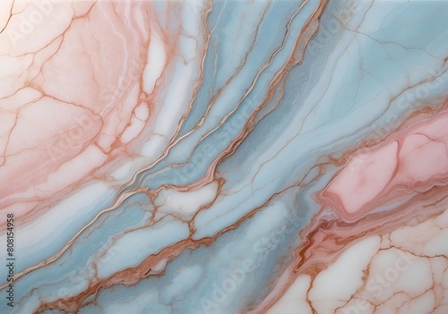 Elegant Pastel Blue and Pink Marble Texture Background