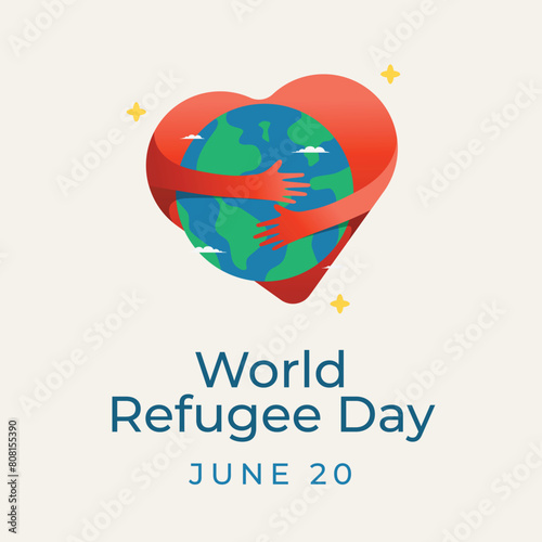 vector graphic of World Refugee Day ideal for World Refugee Day celebration.