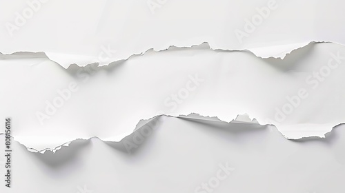 Torn white paper with a gray background  ideal for advertising  announcements or special offers