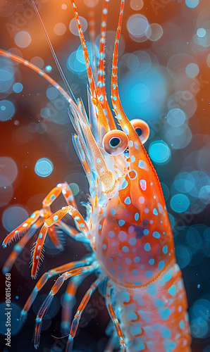 Close Up of a Shrimp on Blurry Background