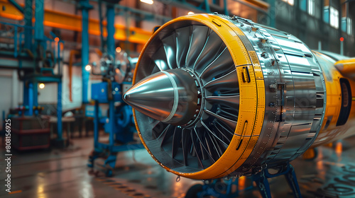 Fabrica de turbinas de avión photo