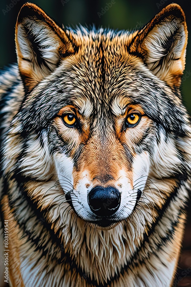 Fototapeta premium AI ritratto del lupo 02