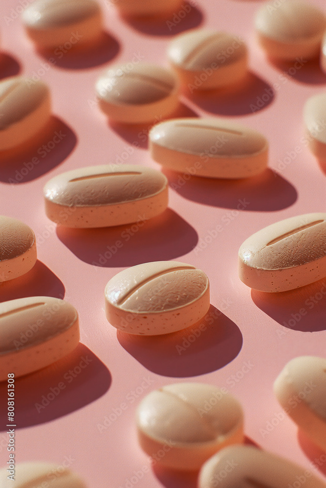Background of pills and capsules for pain