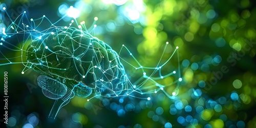 Analyzing Neural Connections in AI Networks to Emulate Human Brain Patterns. Concept Artificial Intelligence, Neural Networks, Brain Patterns, Cognitive Science, AI Research