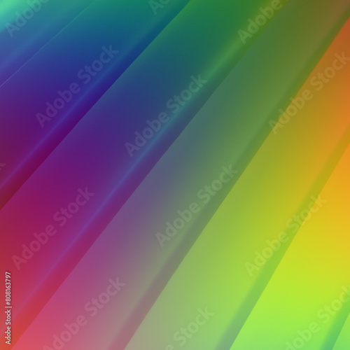 Grainy rainbows in spring. Pastel y2k beams of light. Gradient colours and lines backdrop.  (ID: 808163797)