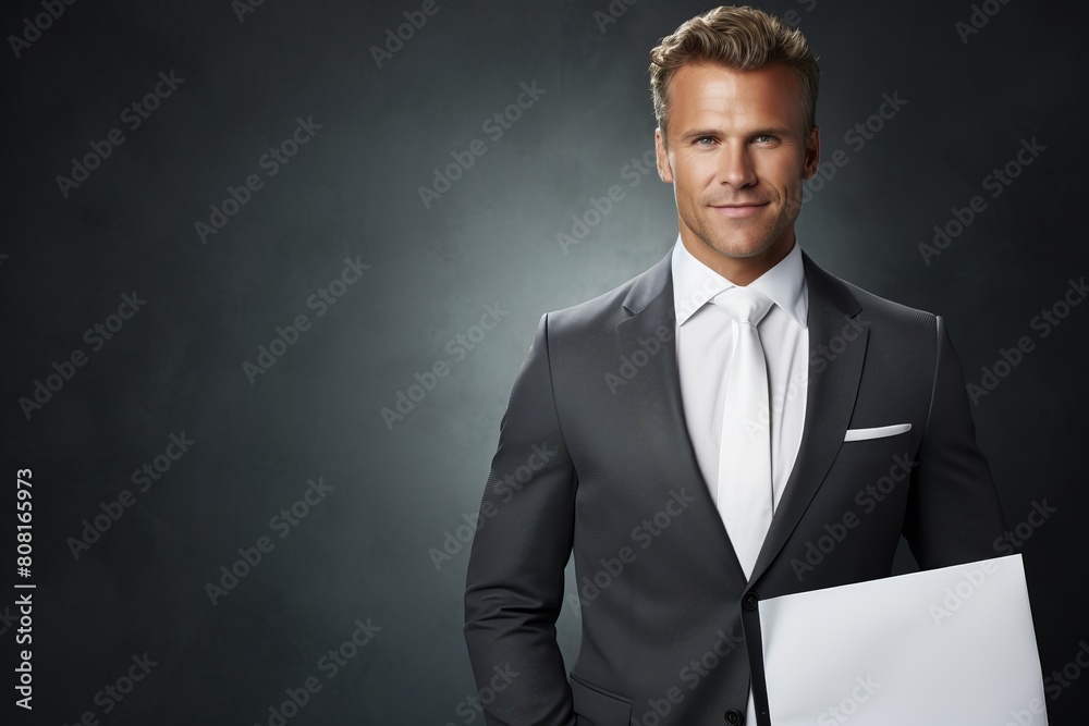 Professional Businessman with Document Professional Businessman with Document