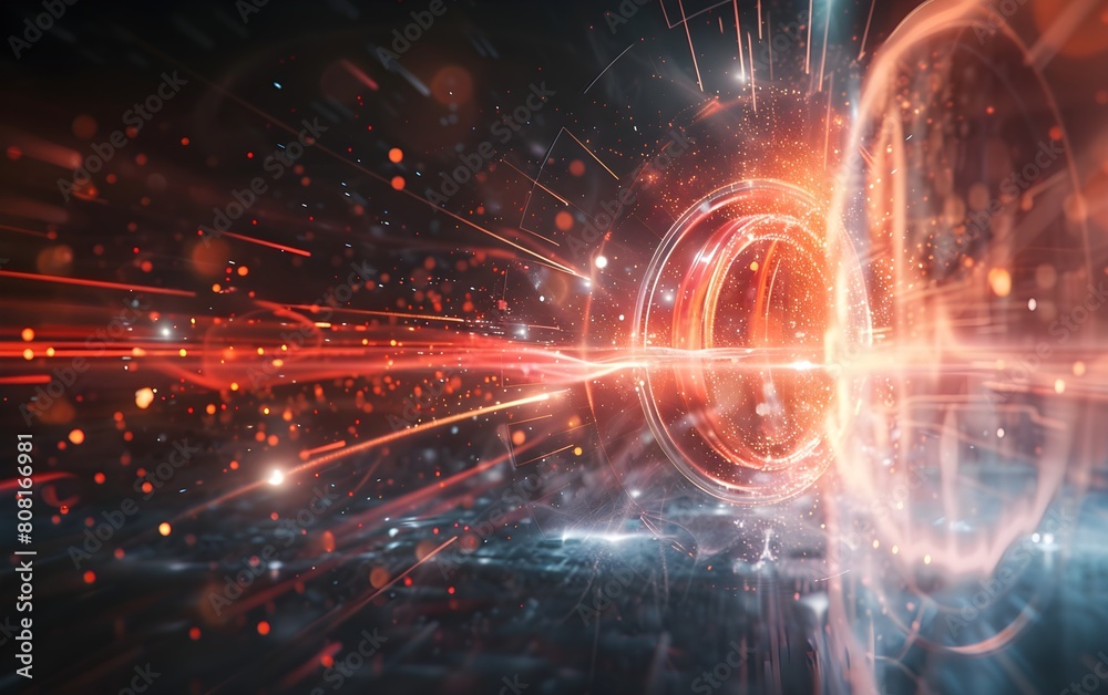 Wallpaper of virtual World in Internet for background, abstract technology concept, realistic illustration Wallpaper of virtual World in Internet for background, abstract technology concept, realistic illustration