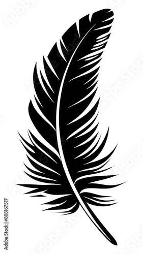 PNG Feathers pen silhouette stencil animal.