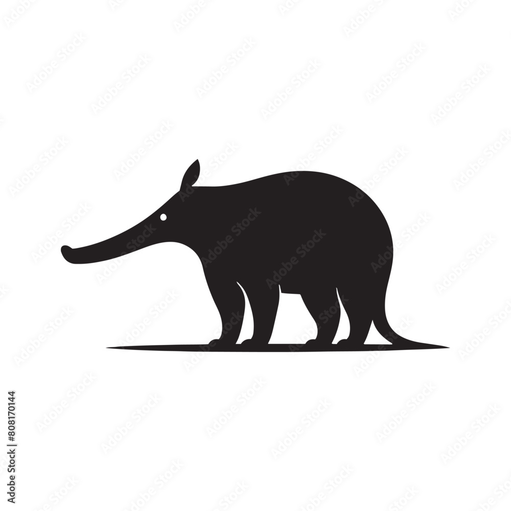 Obraz premium Versatile aardvark silhouette vector design - Aardvark illustration - minimalistic aardvark vector 