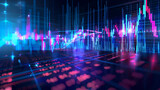 Stock market and rading digital graph, generative ai