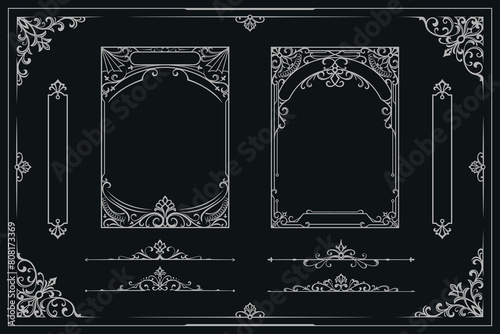 Vintage Frame Border Royal Ornament Vector Template