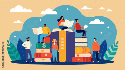 With limited funds the Secondhand Book Club has become a haven for budgetconscious bookworms seeking hidden literary treasures.. Vector illustration