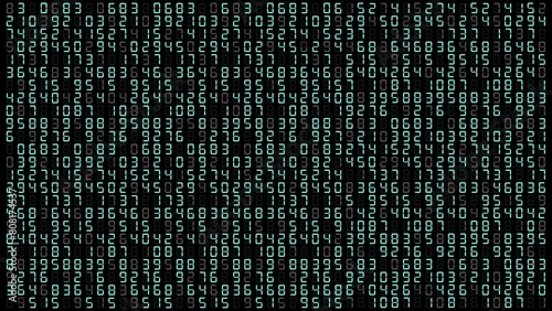 black binary code background, digital binary data on computer screen background, Abstract binary background for hackathon and other digital events, matrix effect, digital data, data clouds