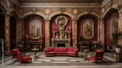 Sumptuous Roman villa's reception area finely ornamented © javier