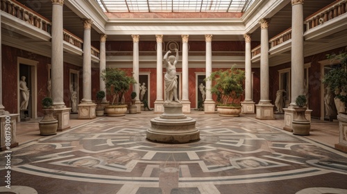 Roman villa's atrium featuring impluvium photo