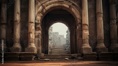 Archway of temple leads to sacred inner sanctum