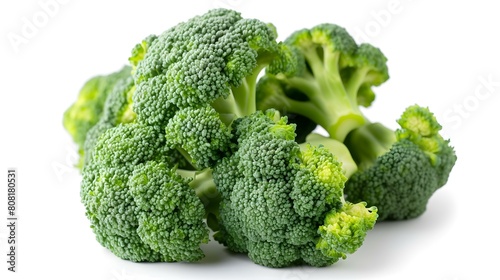 Close up of fresh Broccoli on a white Background