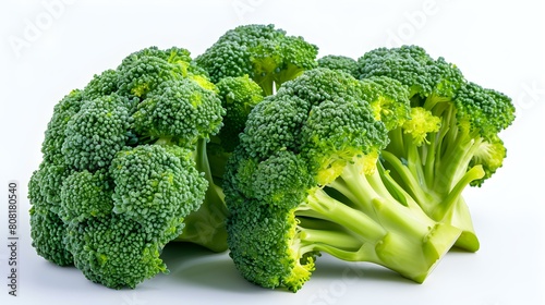 Close up of fresh Broccoli on a white Background