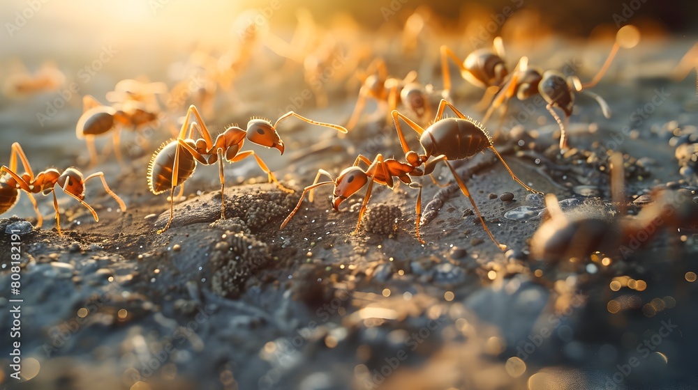 An Industrious Ant Colony Thriving in the Vibrant Natural Ecosystem An Industrious Ant Colony Thriving in the Vibrant Natural Ecosystem