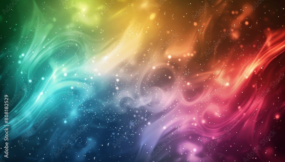 Obraz premium A colorful, swirling mass of light and color, with a blue and red section by AI generated image