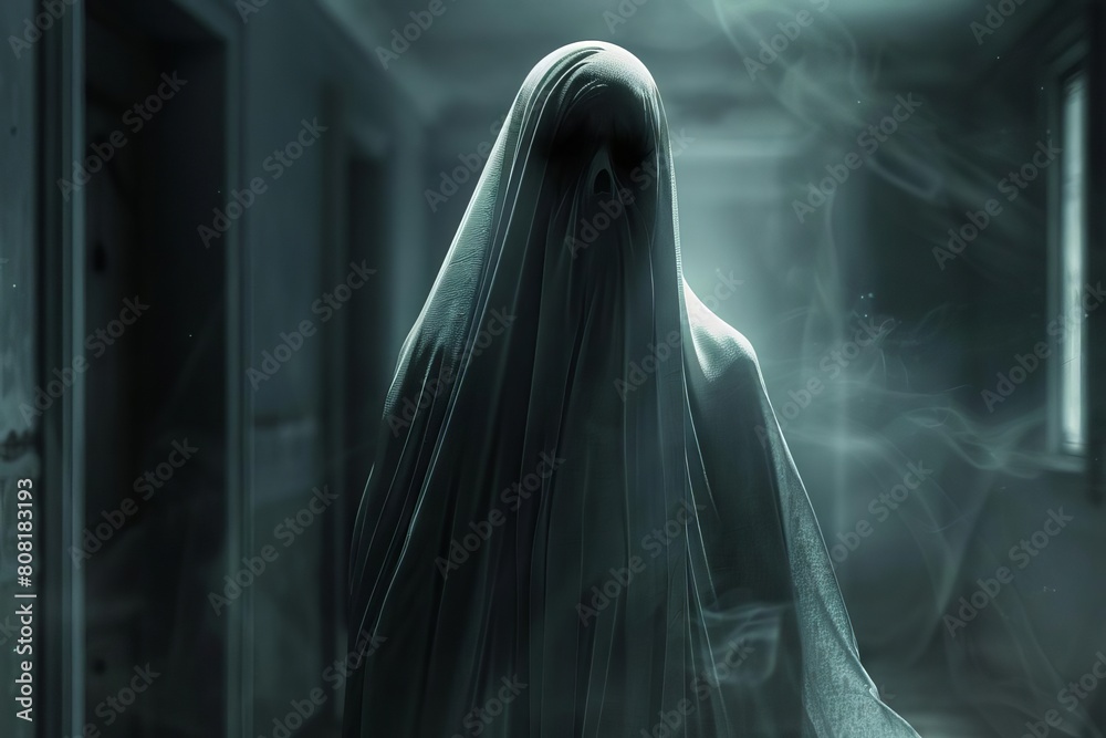 spooky and eerie ghost captured on camera hauntingly realistic 3d illustration spooky and eerie ghost captured on camera hauntingly realistic 3d illustration