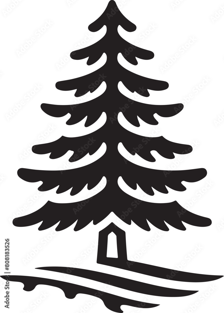 Obraz premium Pine Tree Icon